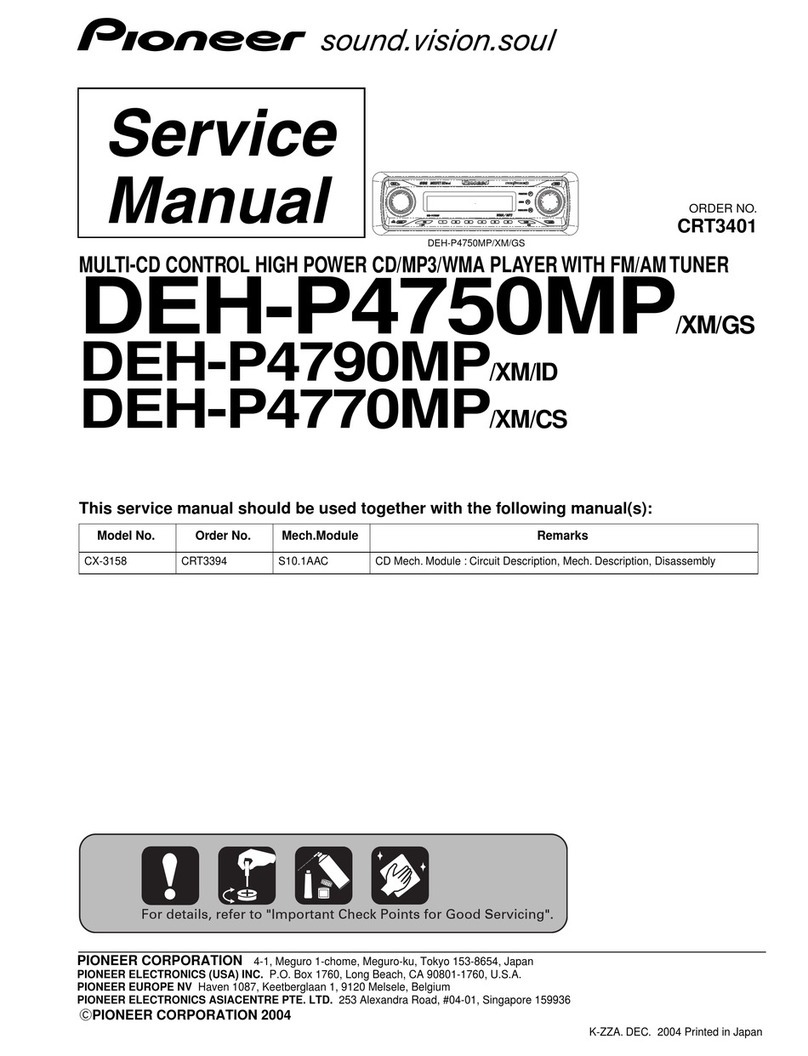 Pioneer DEH-P5780MP Service manual