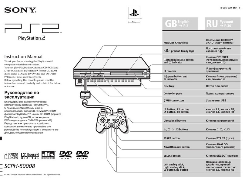 Sony SCPH-50008 instruction manual