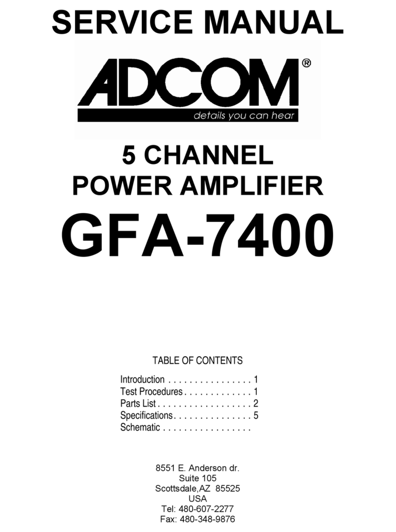 Adcom GFA-7400 User manual