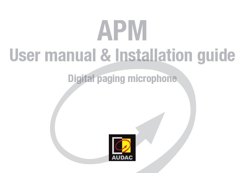 AUDAC APM101MK2 Installation and operating instructions AUDAC APM101MK2 Installation and operating instructions