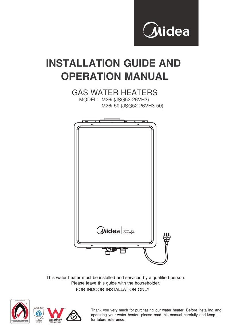 Midea JSG52-26VH3 Installation guide and operation manual