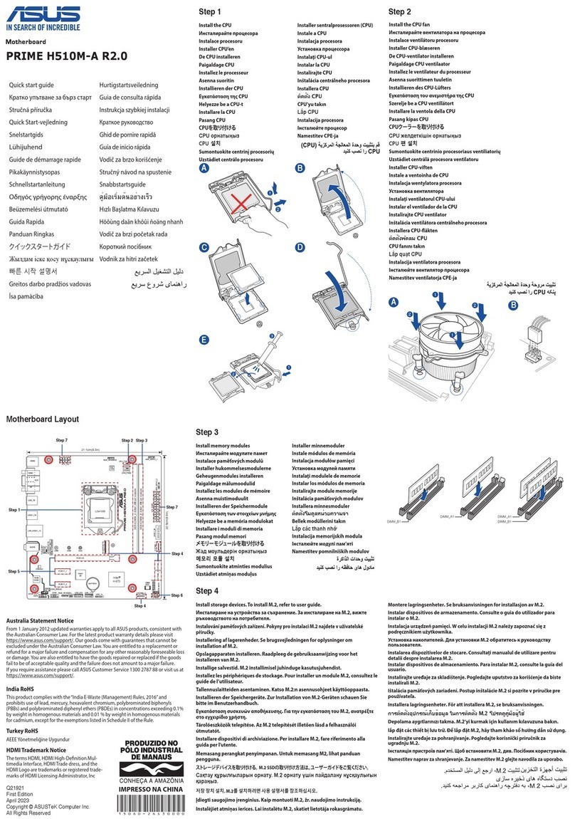 Asus PRIME H510M-A R2.0 User manual