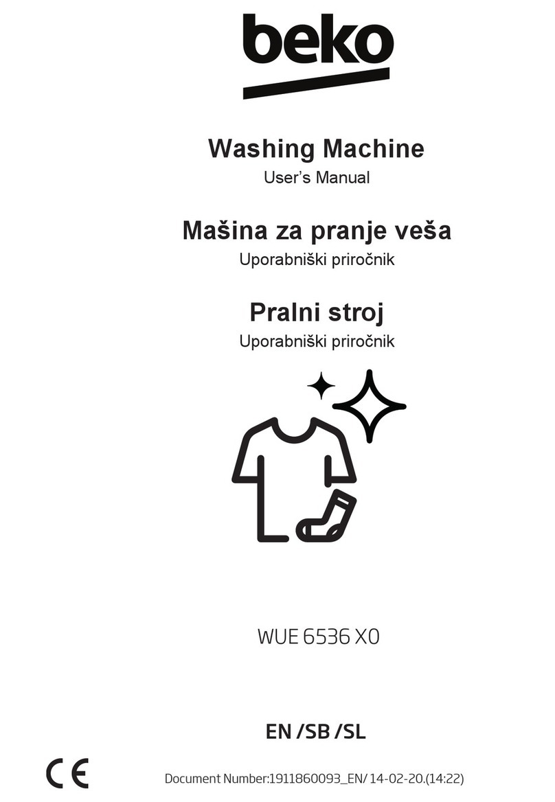 Beko WUE 6536 X0 User manual Beko WUE 6536 X0 User manual