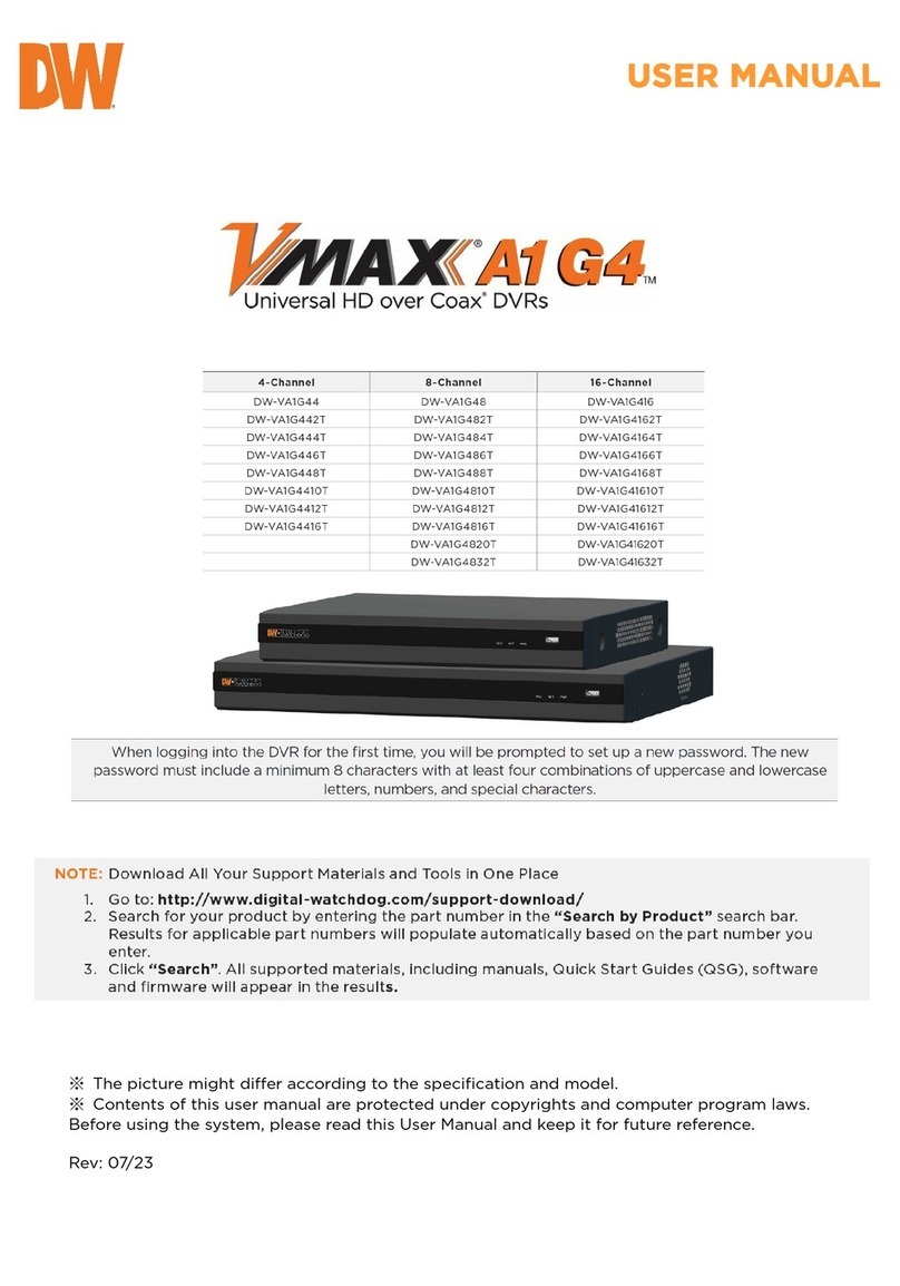 Digital Watchdog VMAX A1 G4 DW-VA1G442T User manual