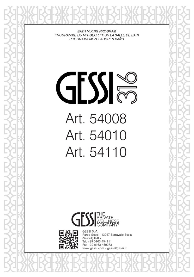 Gessi 316 54008 User manual Gessi 316 54008 User manual