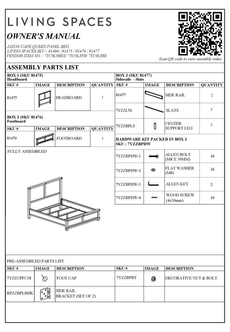 Living Spaces JAXON CAFE 81484 User manual