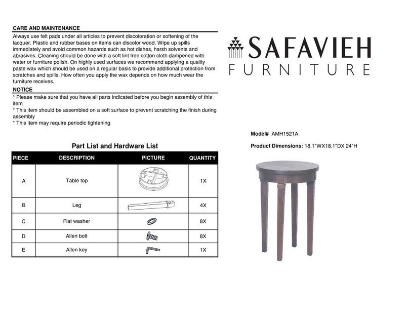 Safavieh Furniture Kipp AMH1521A User manual