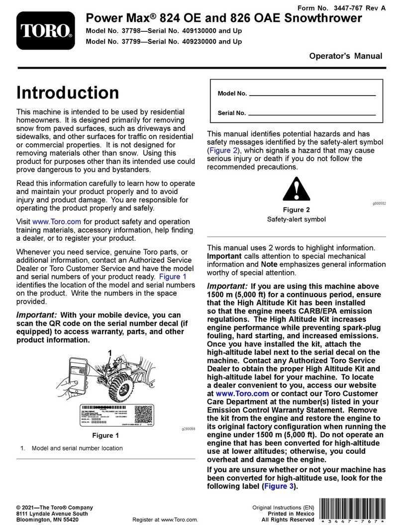 Toro Power Max 824 OAE User manual