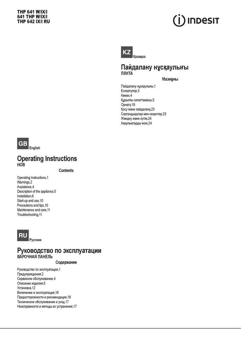 Indesit 641 THP W/IX/I operating instructions