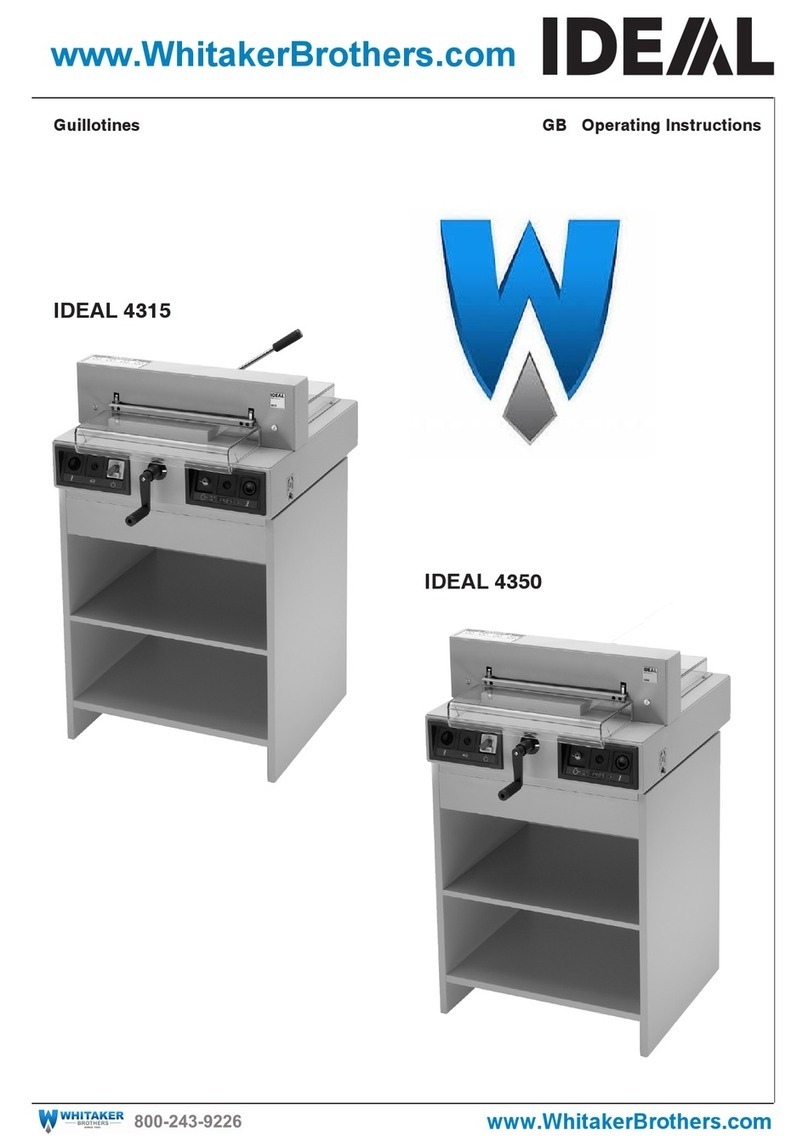 WHITAKER BROTHERS IDEAL 4315 operating instructions