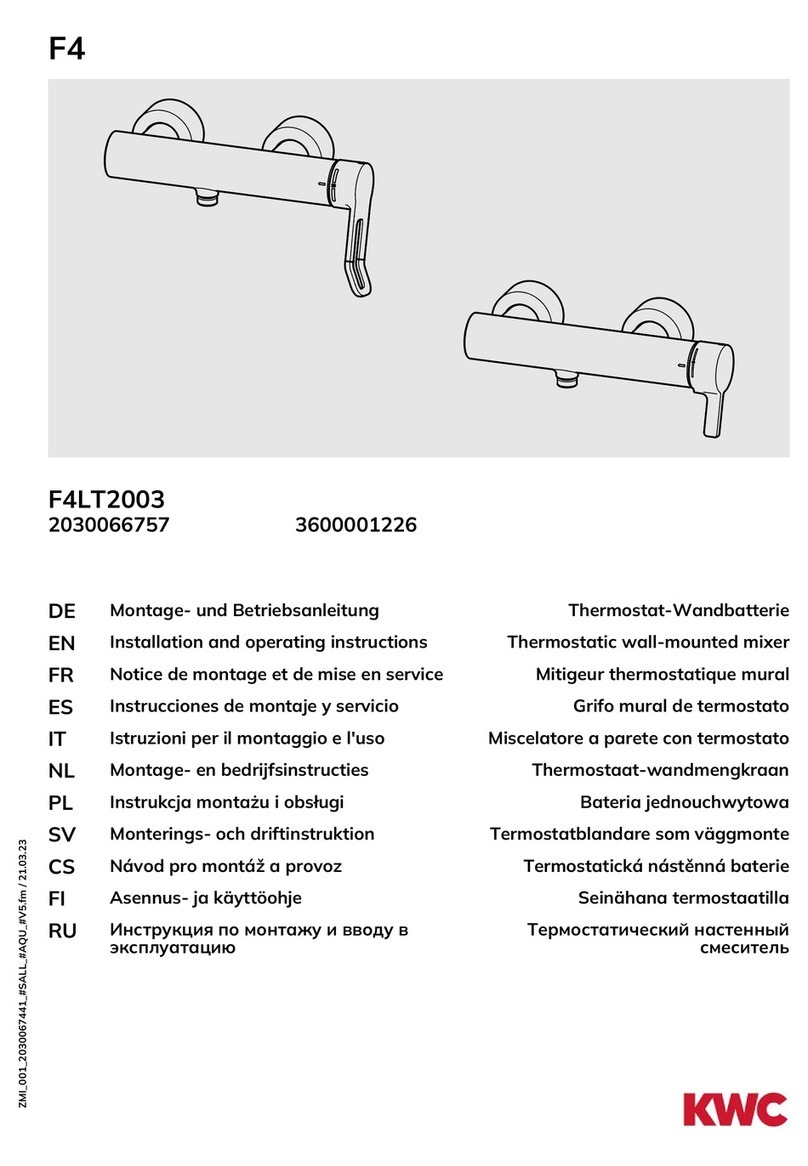 KWC F4LT2003 Installation and operating instructions