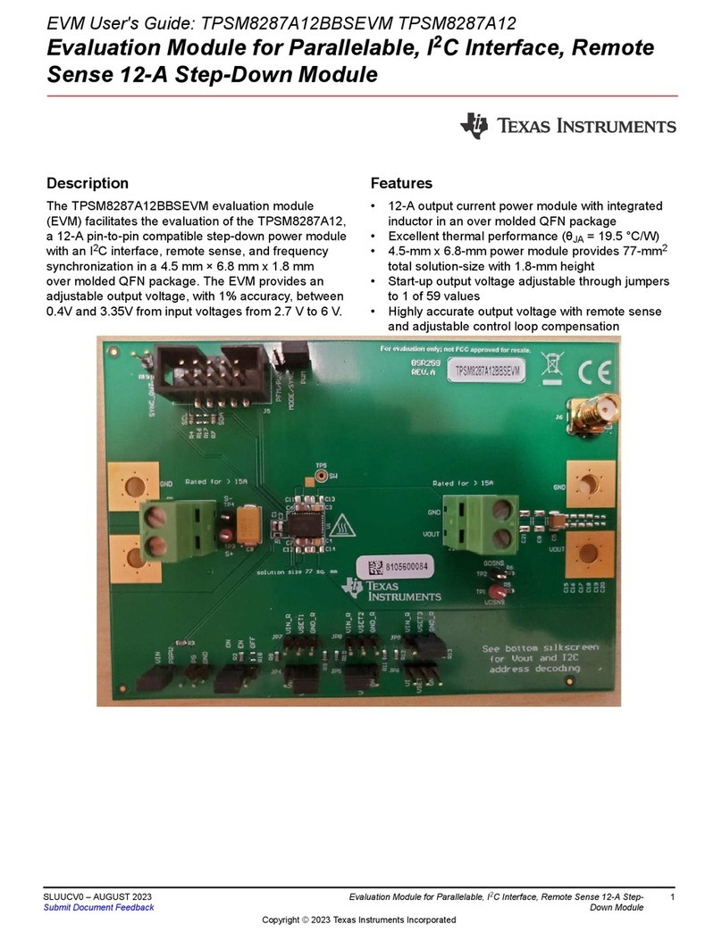 Texas Instruments TPSM8287A12BBSEVM User manual