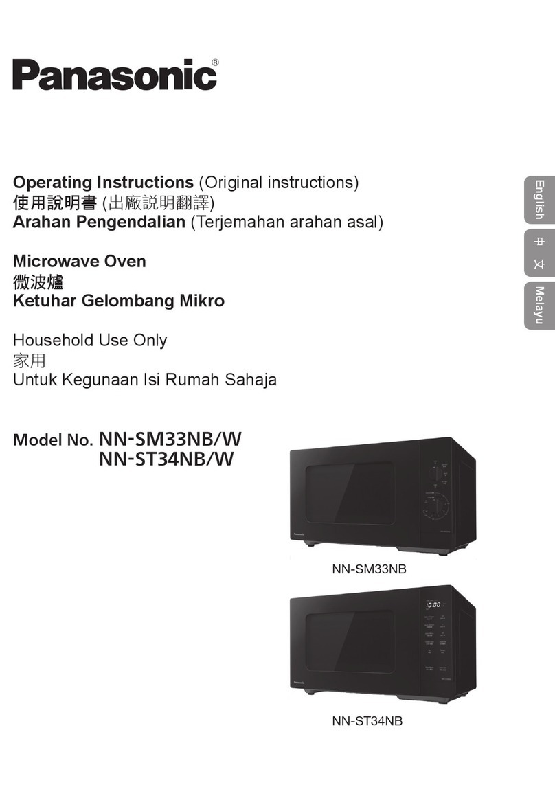 Panasonic NN-SM33NB/W operating instructions
