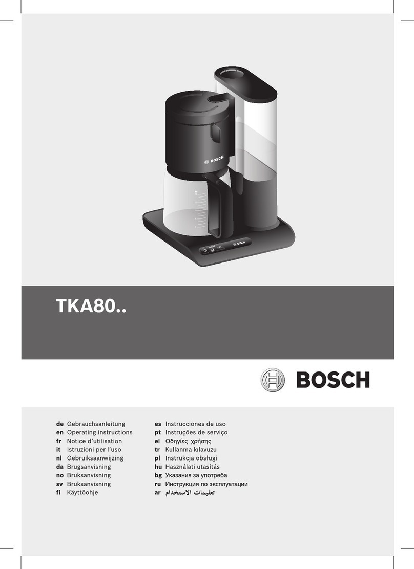 Bosch TKA 80 User manual Bosch TKA 80 User manual