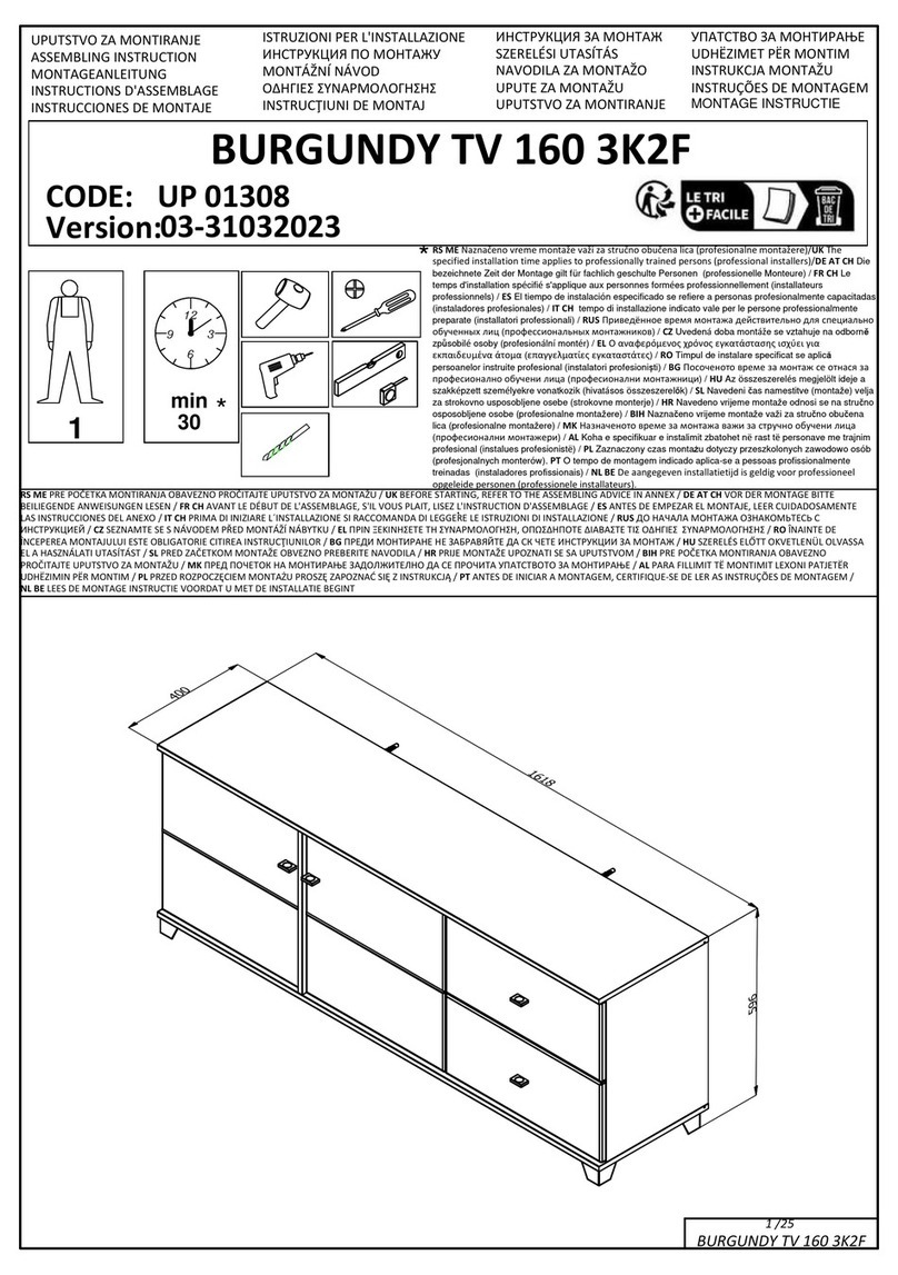 Dedeman BURGUNDY TV 160 3K2F User manual