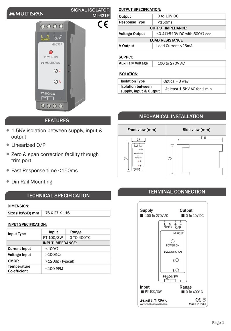 MULTISPAN MI-631P User manual