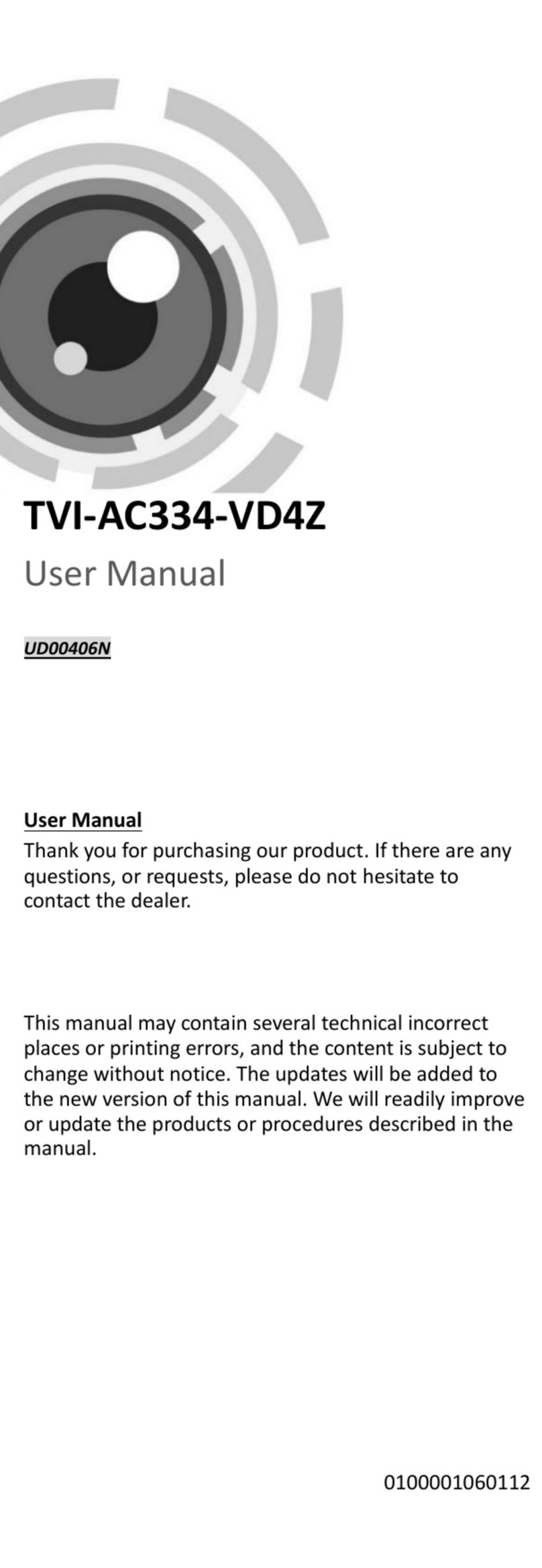HIK VISION TVI-AC334-VD4Z User manual HIK VISION TVI-AC334-VD4Z User manual