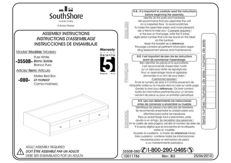 SouthShore 550B080 Assembly instructions