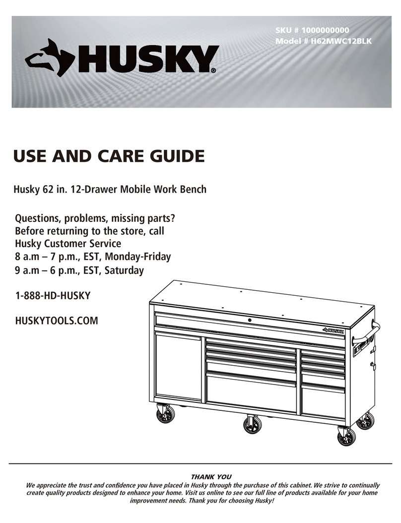 Husky H62MWC12BLK Use and care guide
