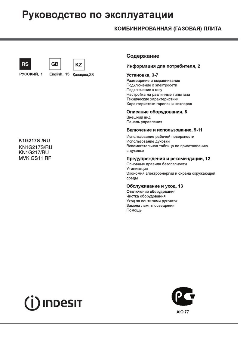 Indesit KN 1G217/RU operating instructions