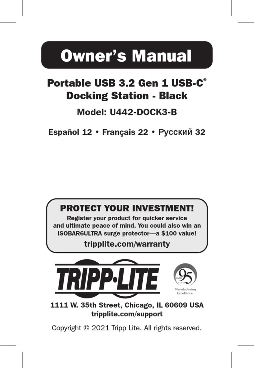 Tripp Lite U442-DOCK3-B User manual