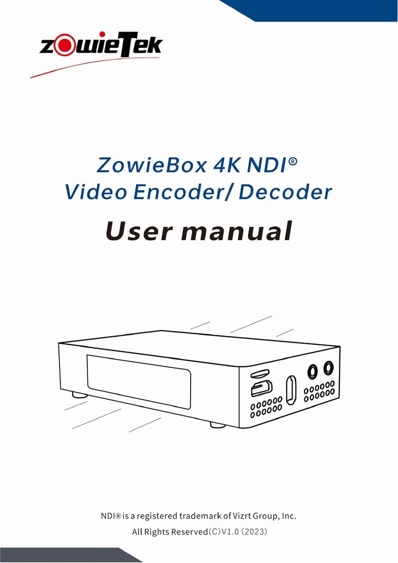 ZowieTek ZowieBox user manual