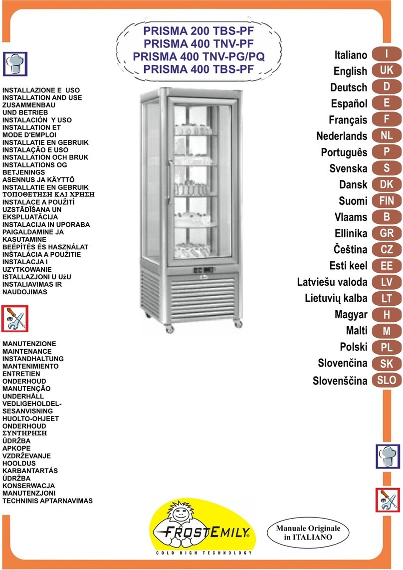 FrostEmily PRISMA 200 TBS-PF Installation and use manual FrostEmily PRISMA 200 TBS-PF Installation and use manual