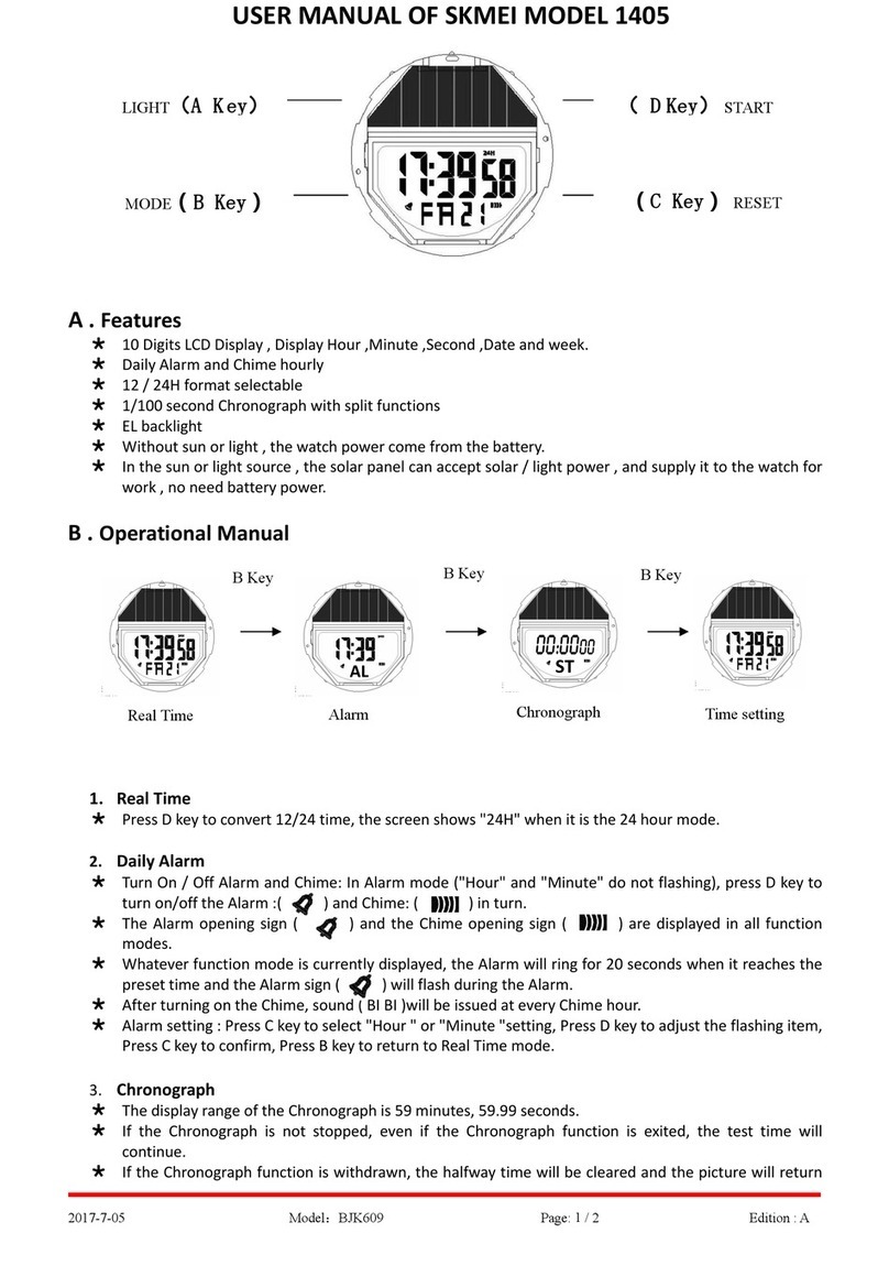 SKMEI 1405 User manual