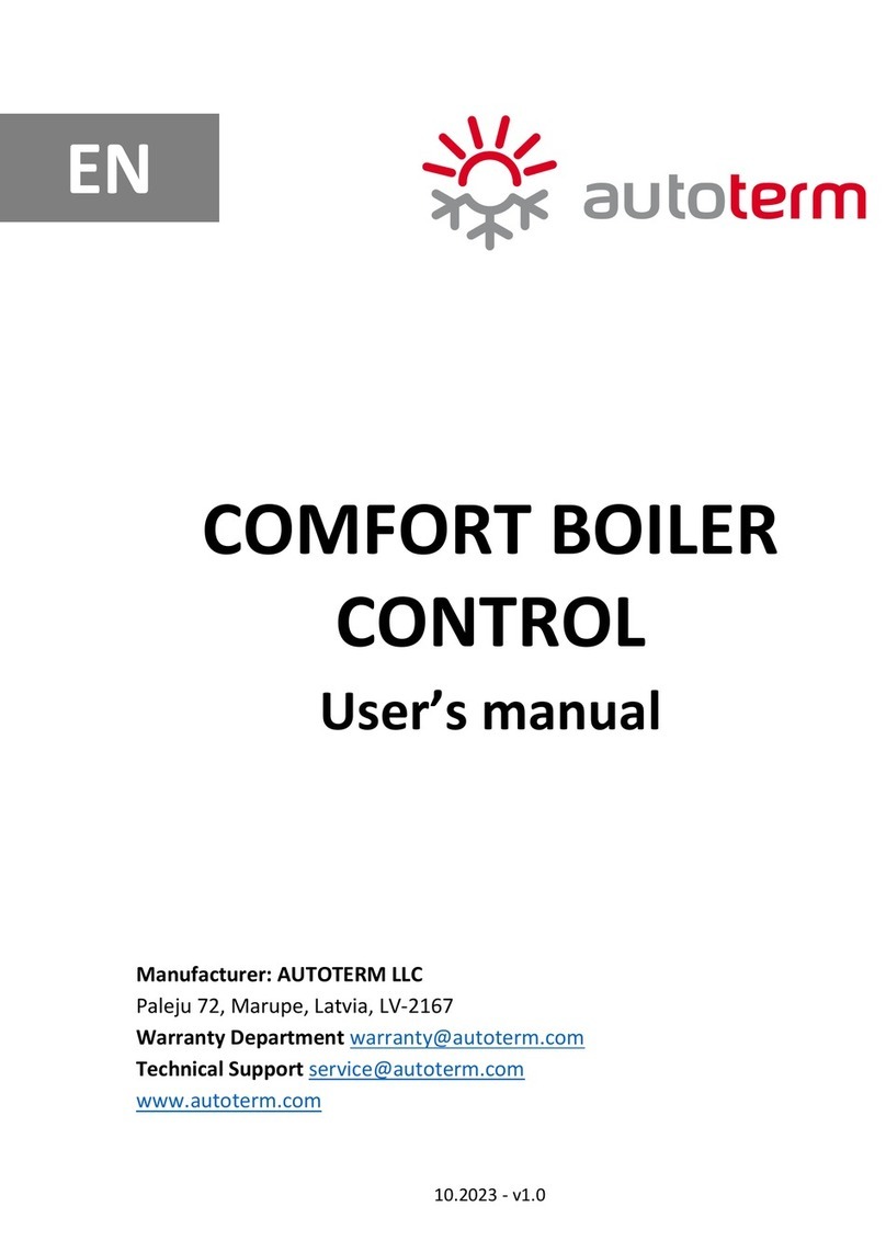 AUTOTERM COMFORT BOILER CONTROL User manual