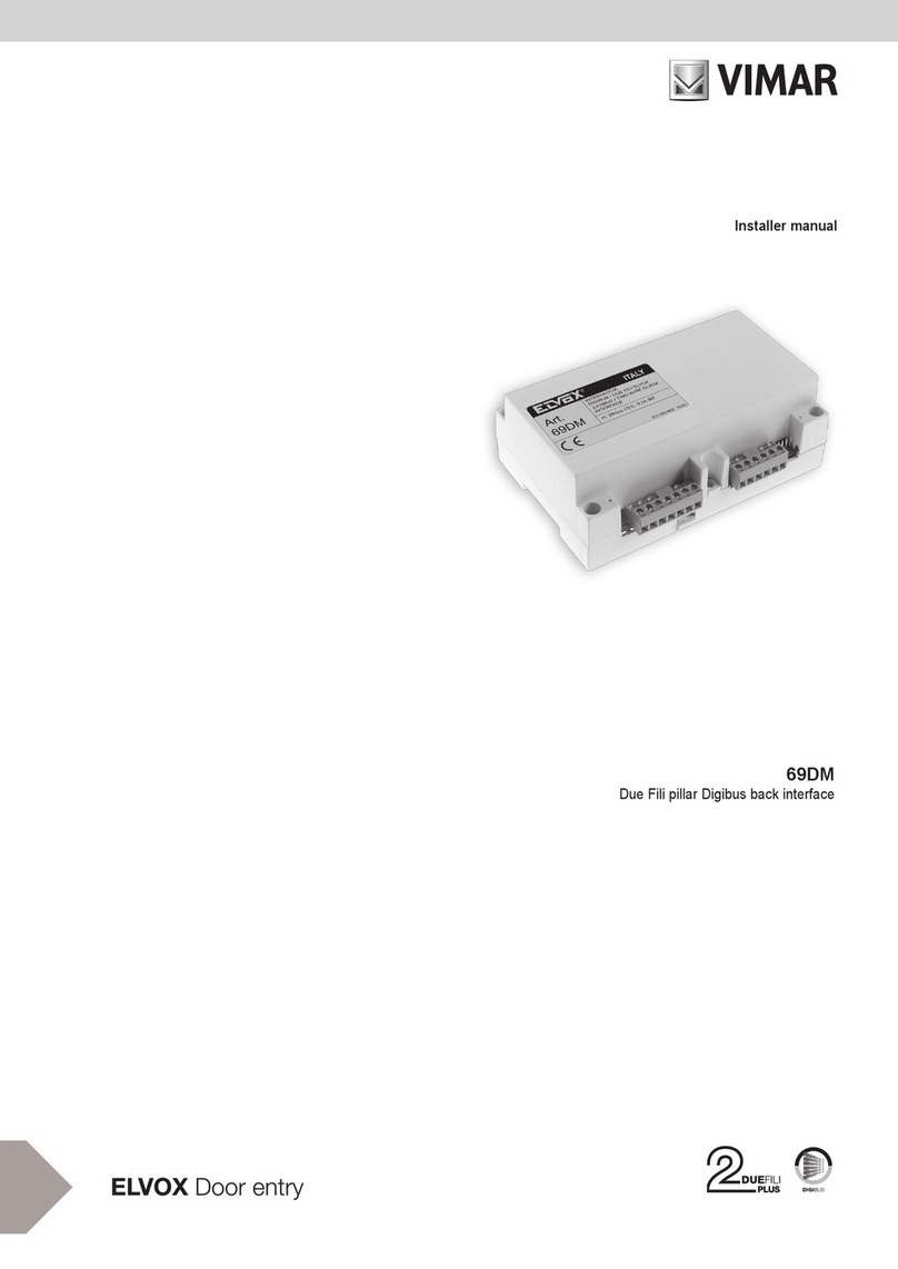 Vimar 69DM.EN Installer manual