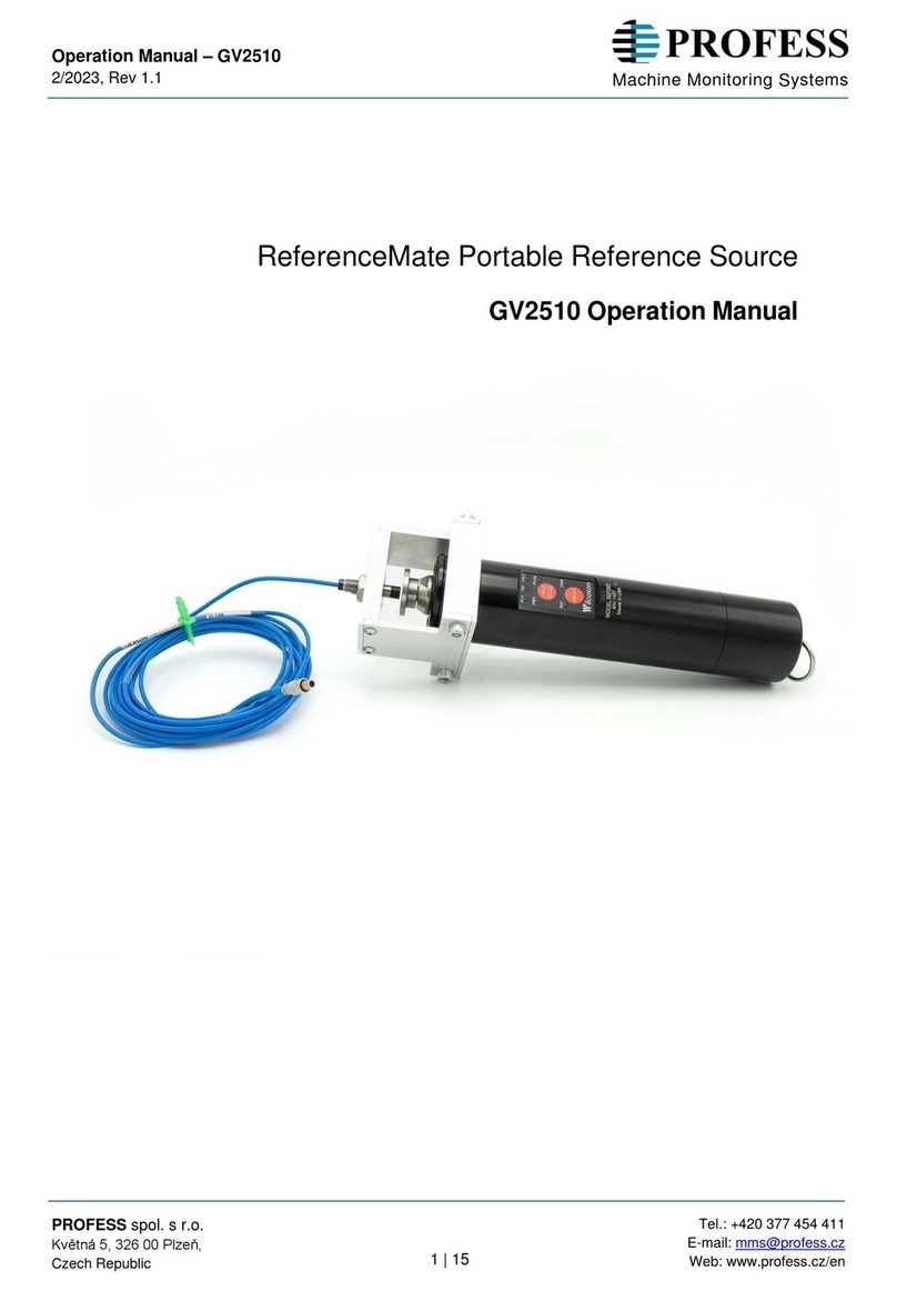 Wilcoxon PROFESS GV2510 Operation manual