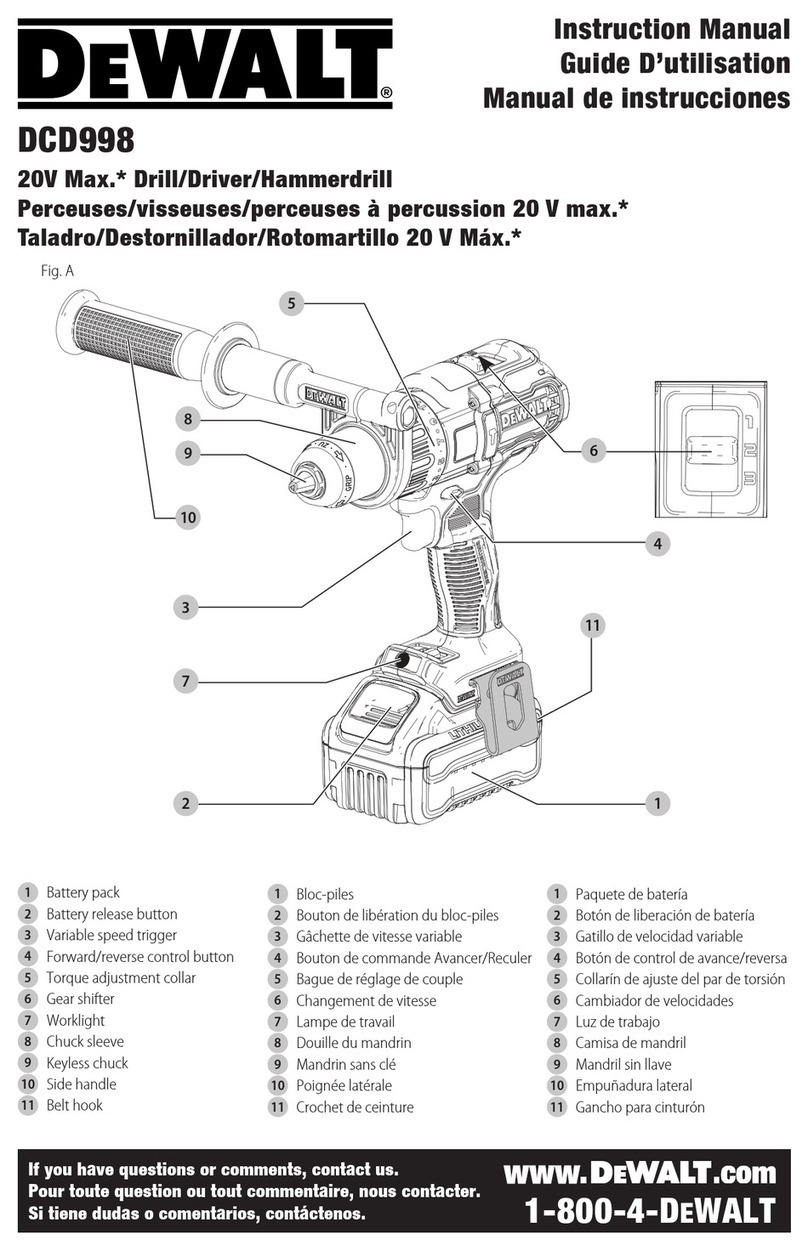 DeWalt DCD998 User manual