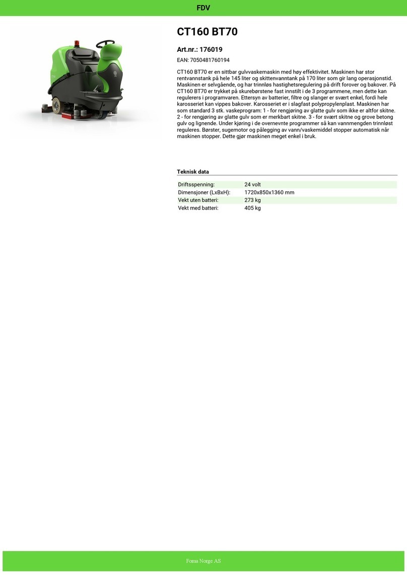 IPC Gansow CT160 BT70 Operator's manual