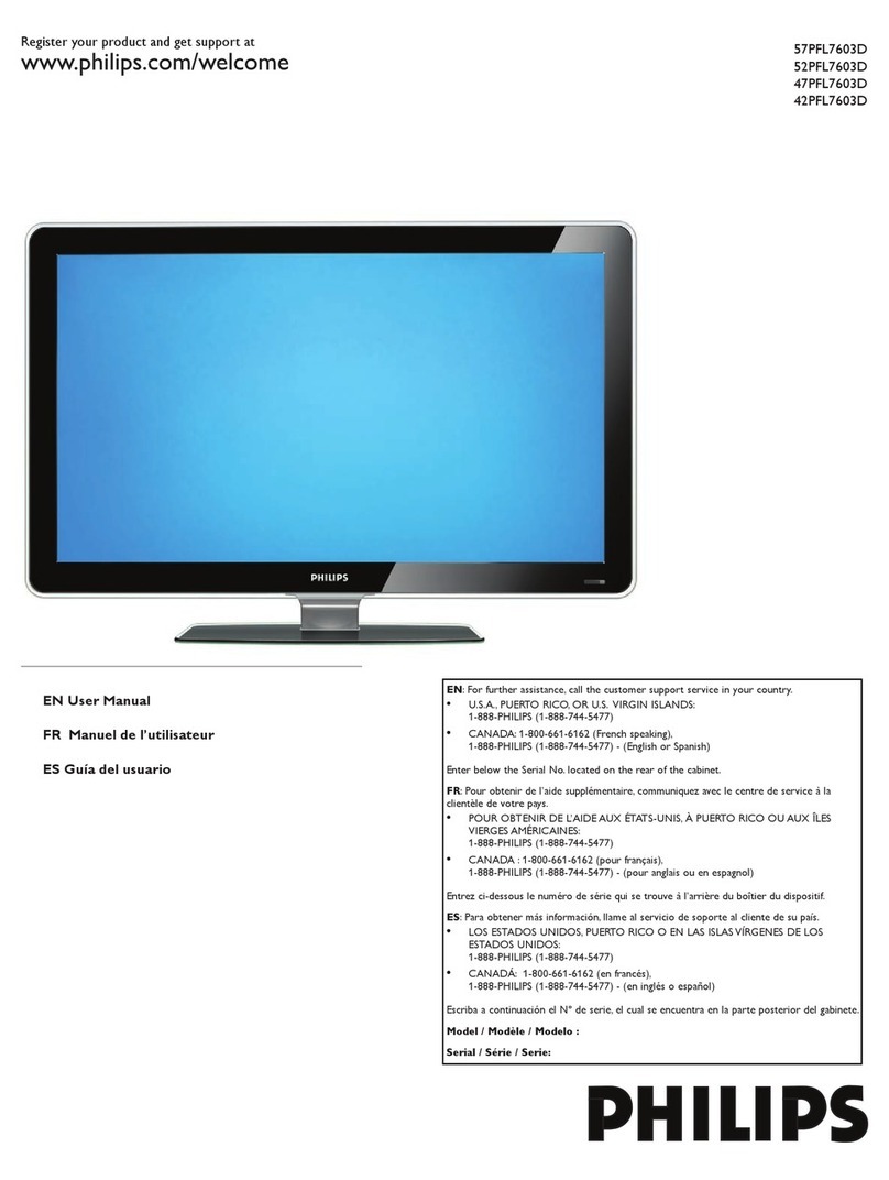 Philips 57PFL7603D User manual