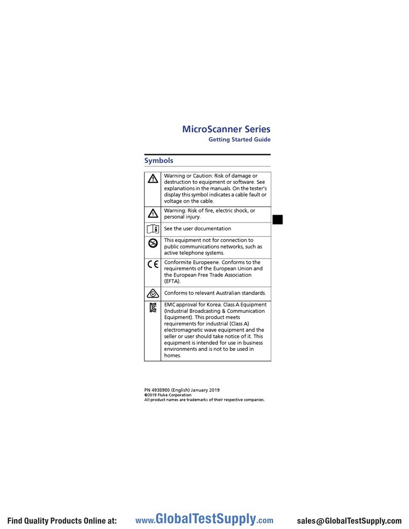 Fluke MicroScanner Series Getting started guide