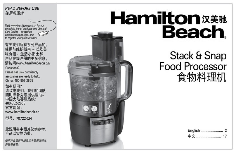 Hamilton Beach 70722-CN User manual