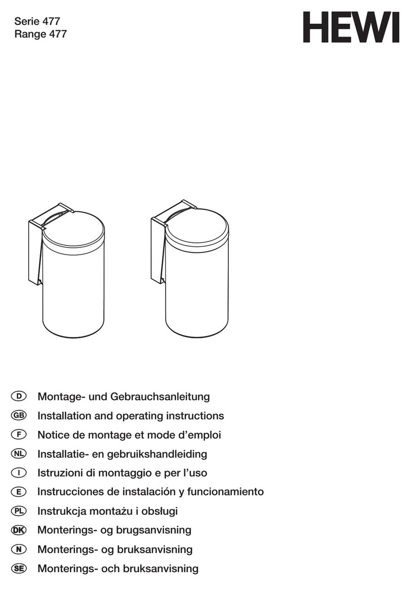 Hewi 477.05.10055 Installation and operating instructions