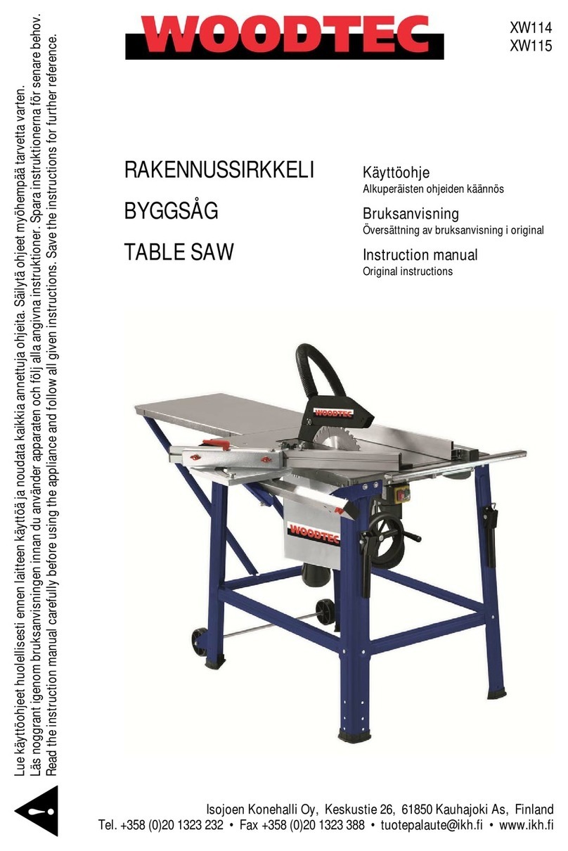 Woodtec XW114 instruction manual