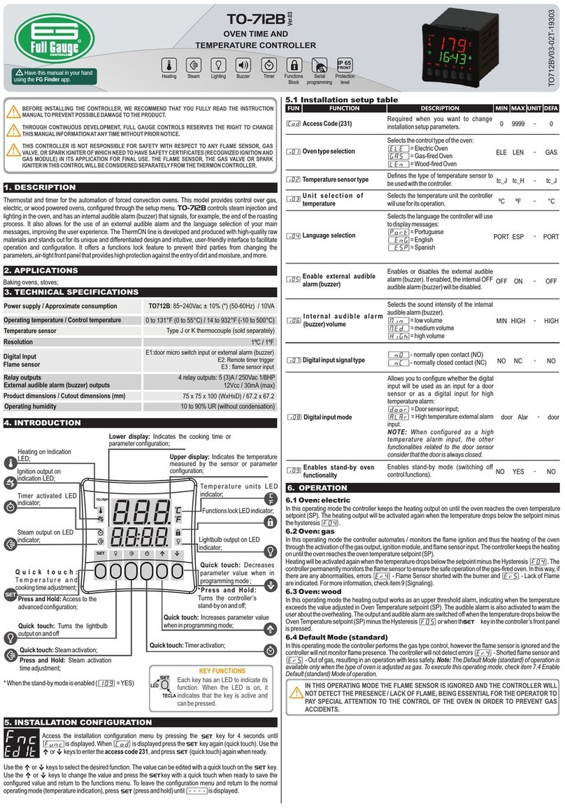 Full Gauge TO-712B quick start guide