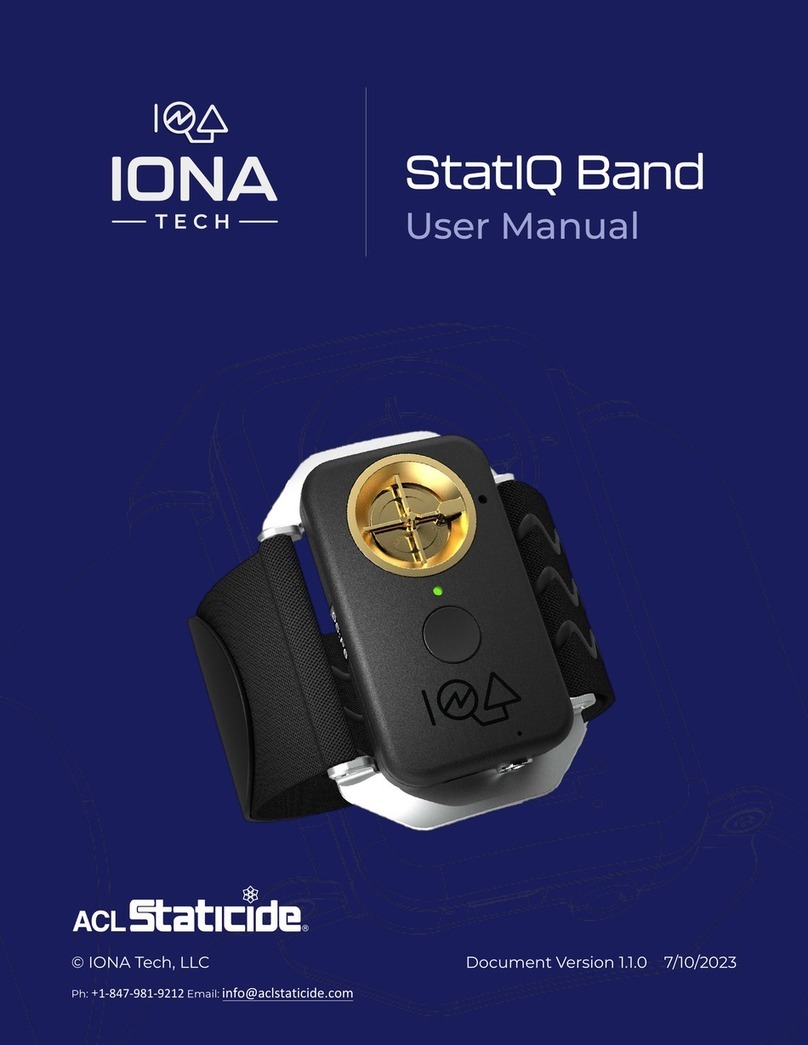 ACL Staticide IONA TECH StatIQ Band user manual