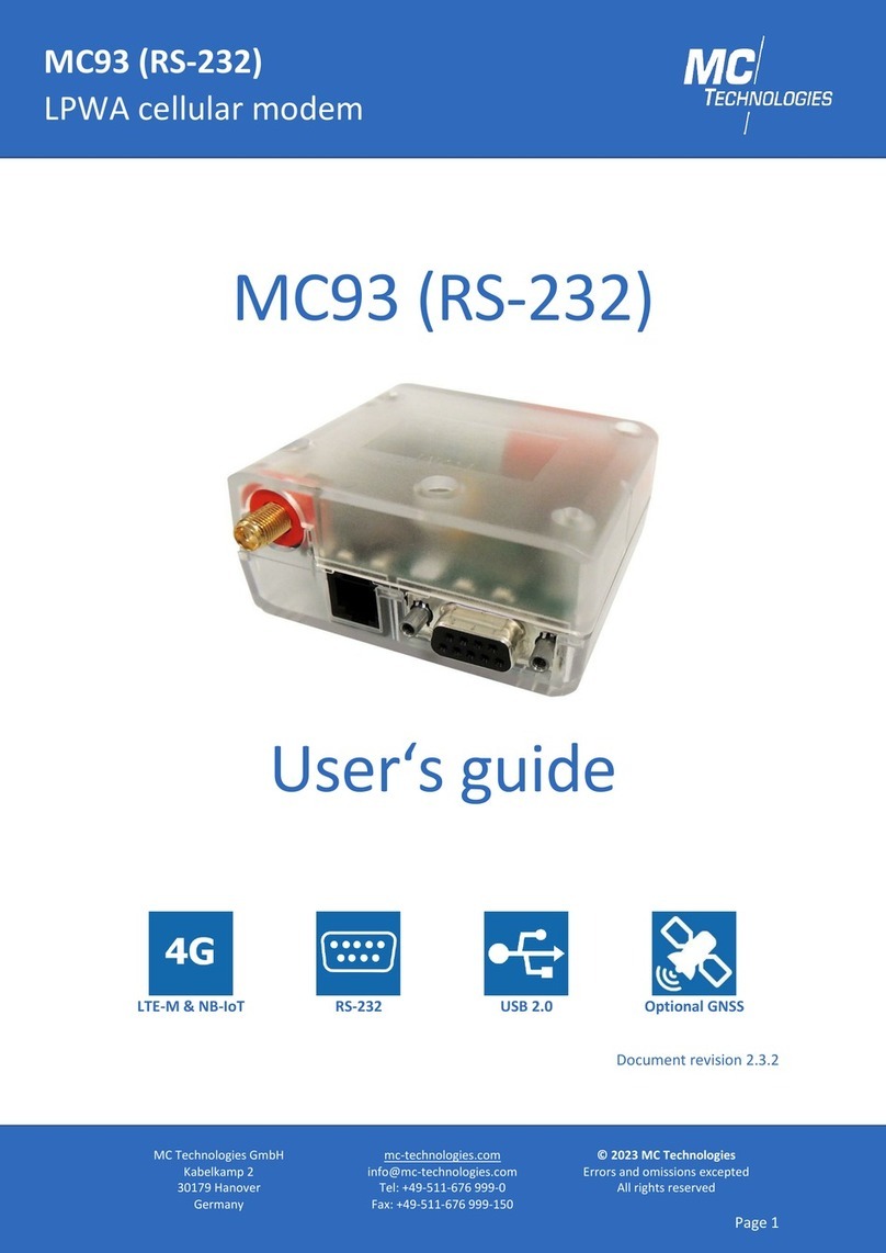 MC Technologies MC93 User manual