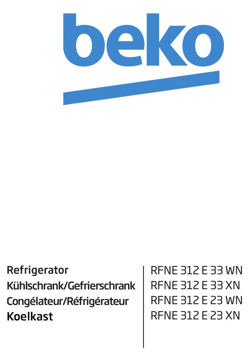 Beko RFNE 312 E 33 WN manual