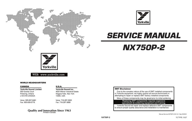 YORKVILLE TWO Series Service manual