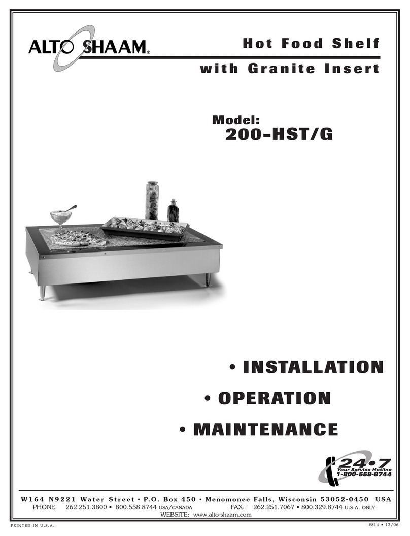 Alto-Shaam HALO HEAT 200-HST/G Owner's manual Alto-Shaam HALO HEAT 200-HST/G Owner's manual