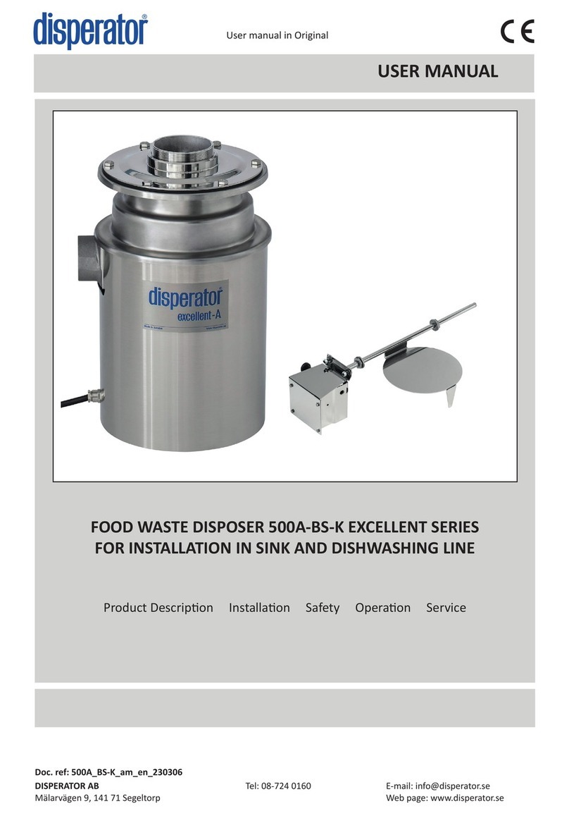 disperator Excellent 500A-BS-K Series user manual