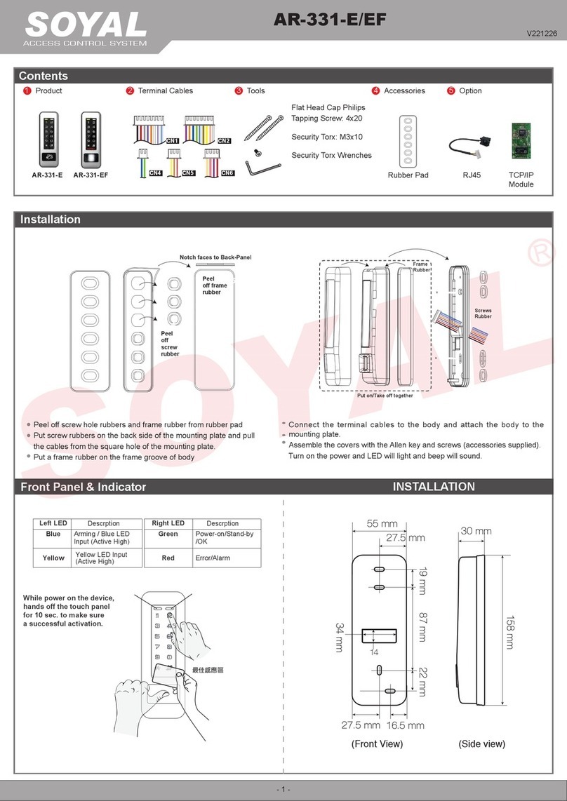 Soyal AR-331-EF manual
