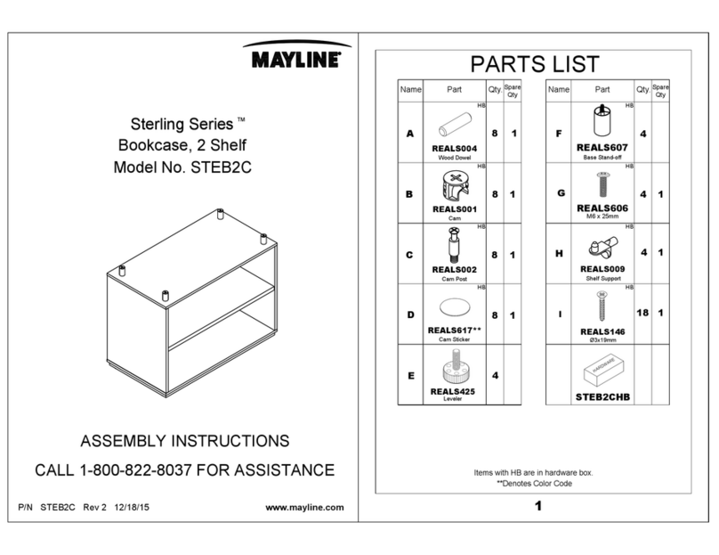 Mayline Sterling STEB2C User manual Mayline Sterling STEB2C User manual