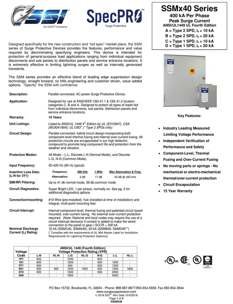 Ilsco SSI SpecPRO SSM 40 Series manual