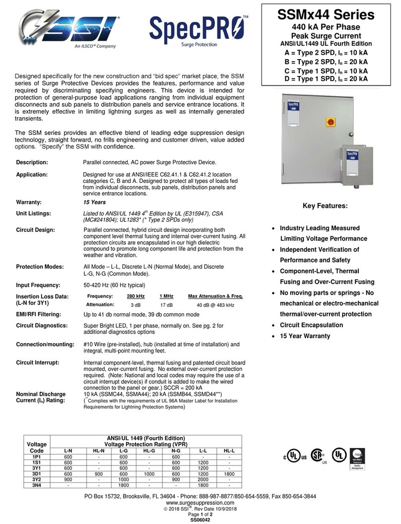 Ilsco SSI SpecPRO SSM 44 Series User manual