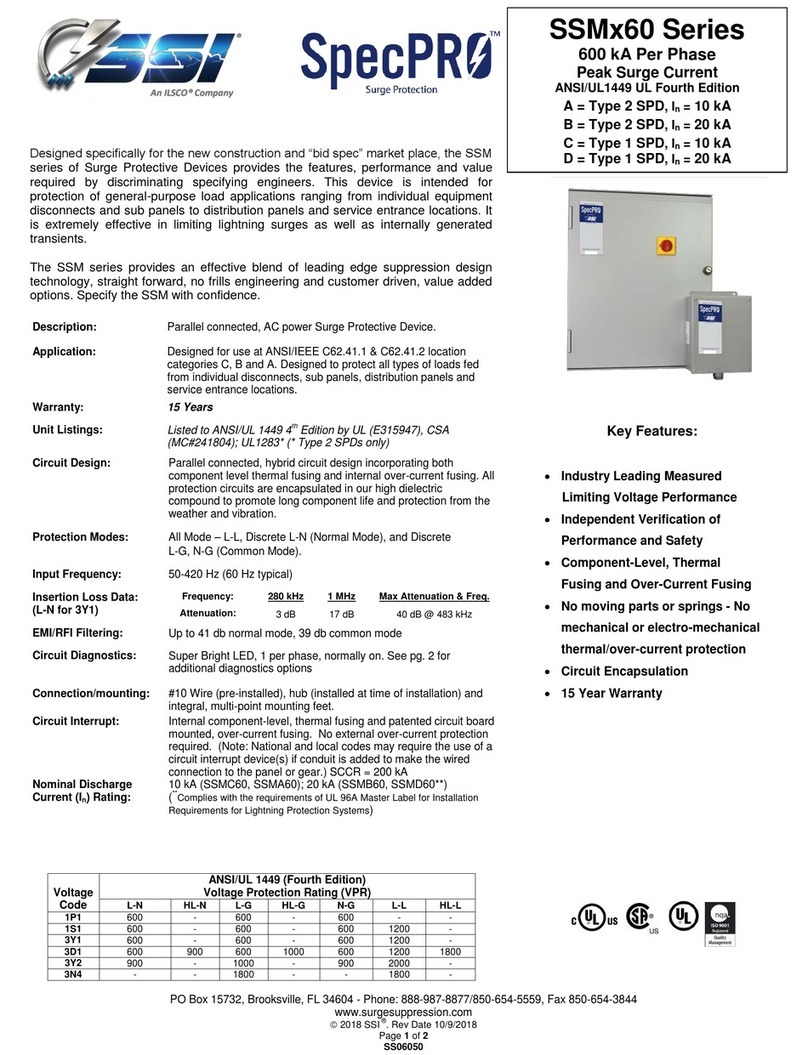 Ilsco SSI SpecPRO SSM 60 Series User manual
